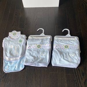 Bib and swaddle sets